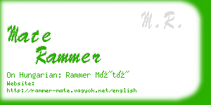 mate rammer business card